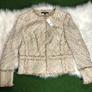 Brooks Brothers Cream and Brown Tweed Jacket